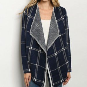 Blue & White checkered jacket / Cardigan